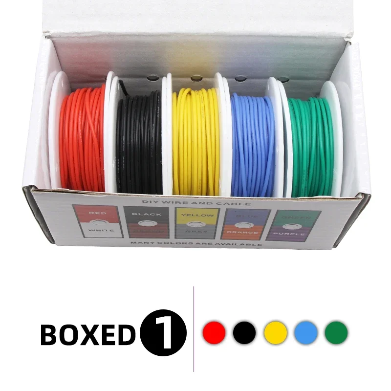 5 Colors Mix Kit）Heat Resistant Flexible Silicone Wire 30/28/26