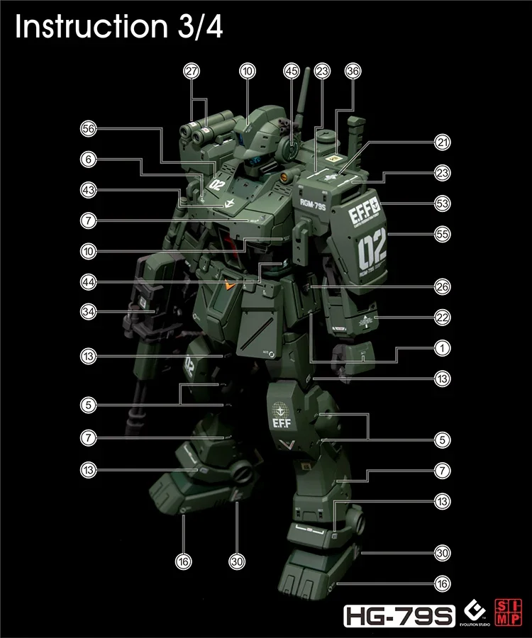 EVO HG-79S 형광 워터 슬라이드 데칼 HG 1/144 RGM-79S GM 스파르탄 초고정밀 취미 DIY 조립 모델 장식에 적합