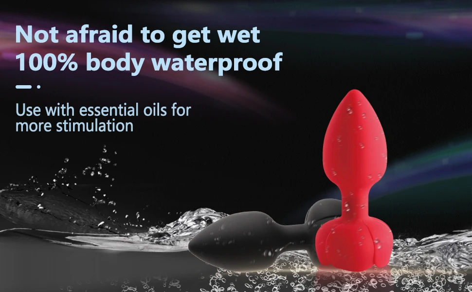 Rose Kauko-ohjattava Anustappivibraattori Seksilelut Miehille Naisille Homo G-piste Anaalivibraattorit LED-vilkkuva valo Eturauhaselle_voghion.com