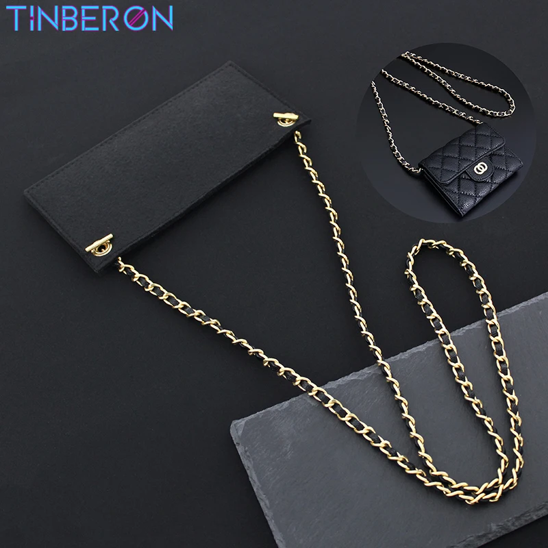 TINBERON Retrofit Purse T Chain Strap Bag Inner Bags Accessories Handbags Purse Insert Felt Liner Bag Crossbody Chain Bag Straps
