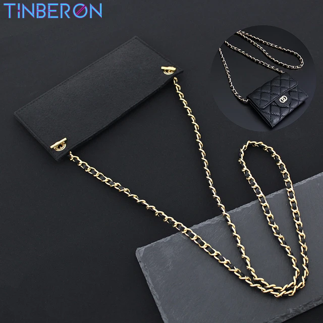 TINBERON Wallet Insert and Chain Strap Transformation Crossbody Bag T Chain  Strap Felt Wallet Insert Bag Liner Purse Accessories - AliExpress