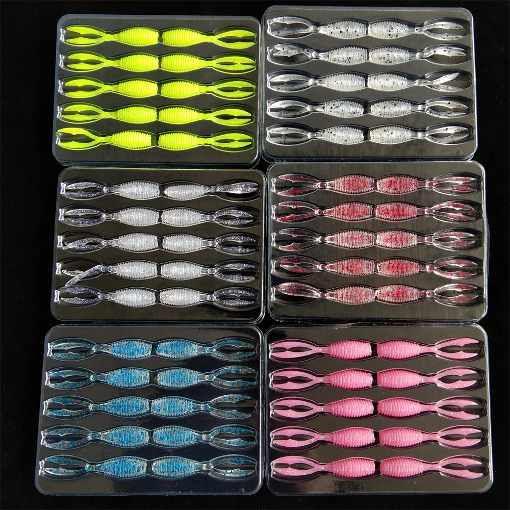 TSURINOYA60pcs05g38cmAjingSoftFishingLureSiliconeBass
