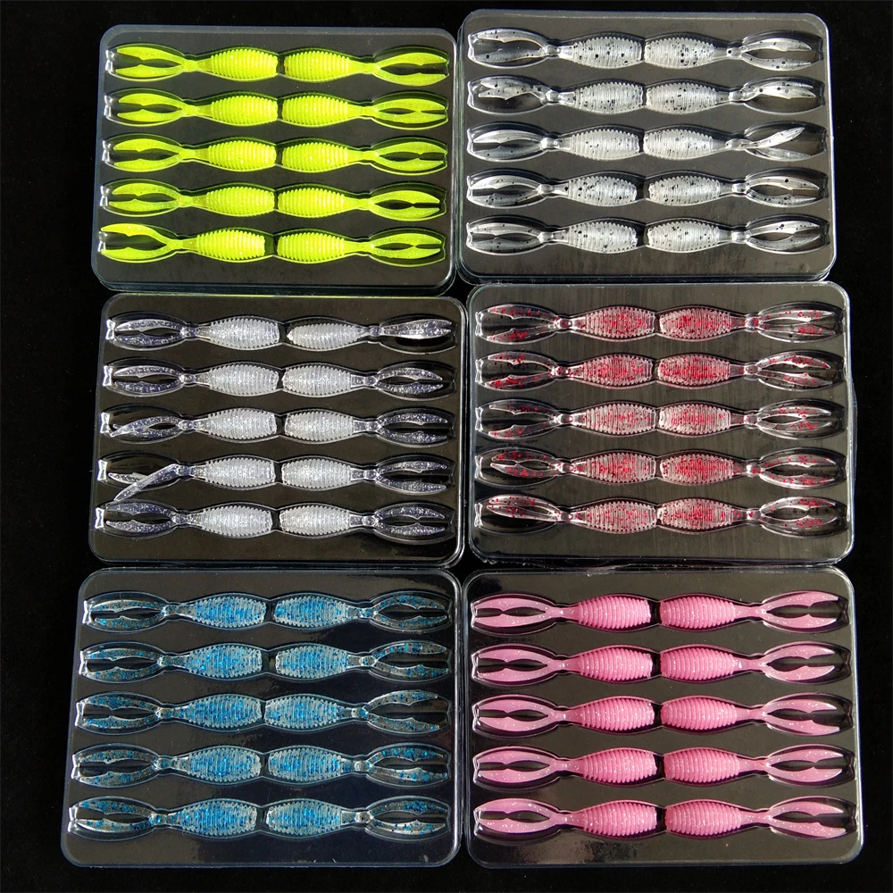 TSURINOYA 60pcs 0.5g 3.8cm Ajing Soft Fishing Lure Silicone Bass