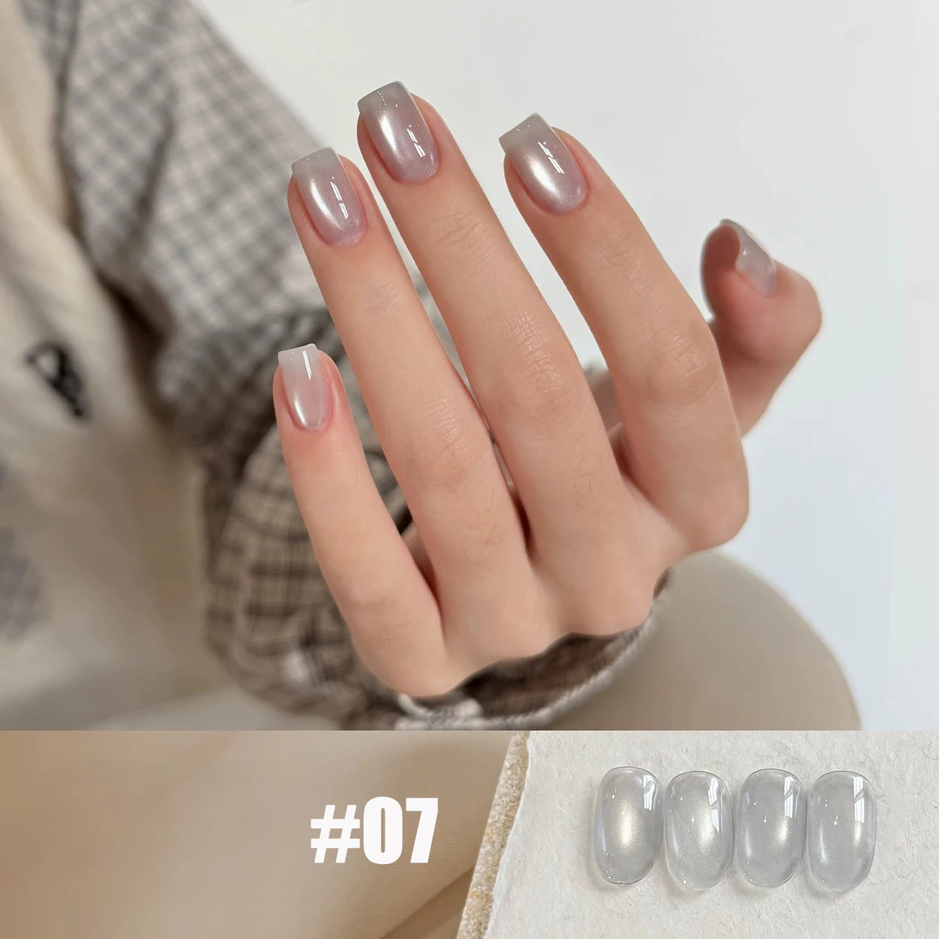 MIANEL 10ML Milchcreme Einfarbiger Wasser-Katzenaugen-Gel-Nagellack 2026 Neuer Beliebter Funkelnder Glitzer Klare Glasperlen Satin Nagelkunst – Detail 12