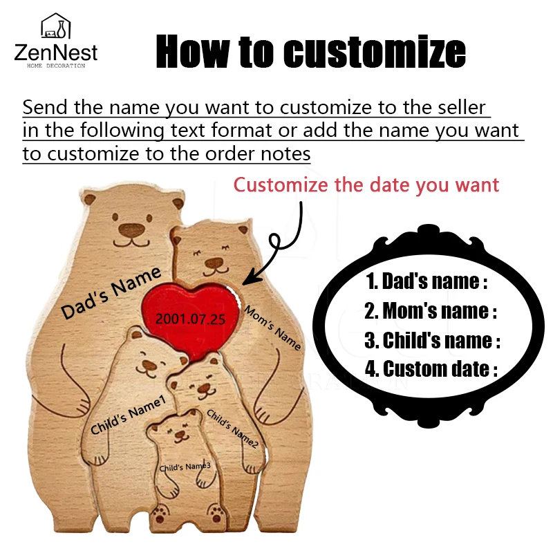 Personalized Bear Home Puzzle 5
