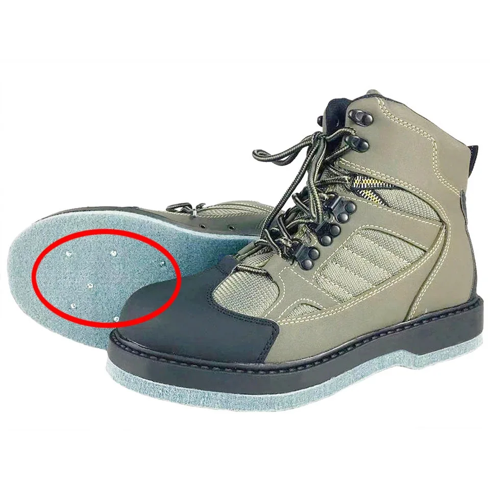 Fly Fishing Wading Upstream Hunting Shoes Leaking Water Boots Anti-Slippery Felt or Rubber Sole Reef Rock Fishing Shoes Fly Fishing Waders Fly Fishing Shoes