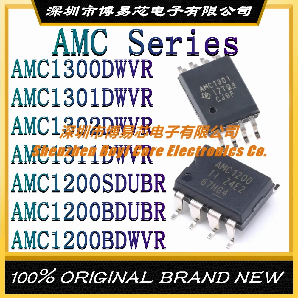 AMC1300DWVR AMC1301DWVR AMC1302DWVR AMC1311DWVR AMC1200SDUBR AMC1200BDUBR AMC1200BDWVR New original authentic amplifier IC chip 5pcs amc1200sdubr amc1200 amc1203dubr amc1203 amc1200bdubr 1200 sop8 isolation amplifier original new