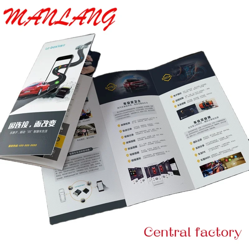 Custom  Cheap Custom Service A3 A4 A5 A6 Poster  Booklet Trifold Brochure Z-Folded Pamphlet Folded Leaflet Flyer Printing custom cheap price custom printing color catalog promotion flyer folded leaflet poster printing