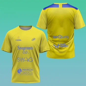 T-shirt da uomo nuova moda estiva tennis stampa manica corta badminton ping pong abbigliamento sportivo da uomo a maniche corte ad asciugatura rapida