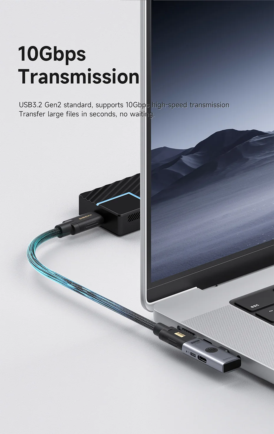 Dual USB C Adapter 2 in 1 Splitter Hagibis