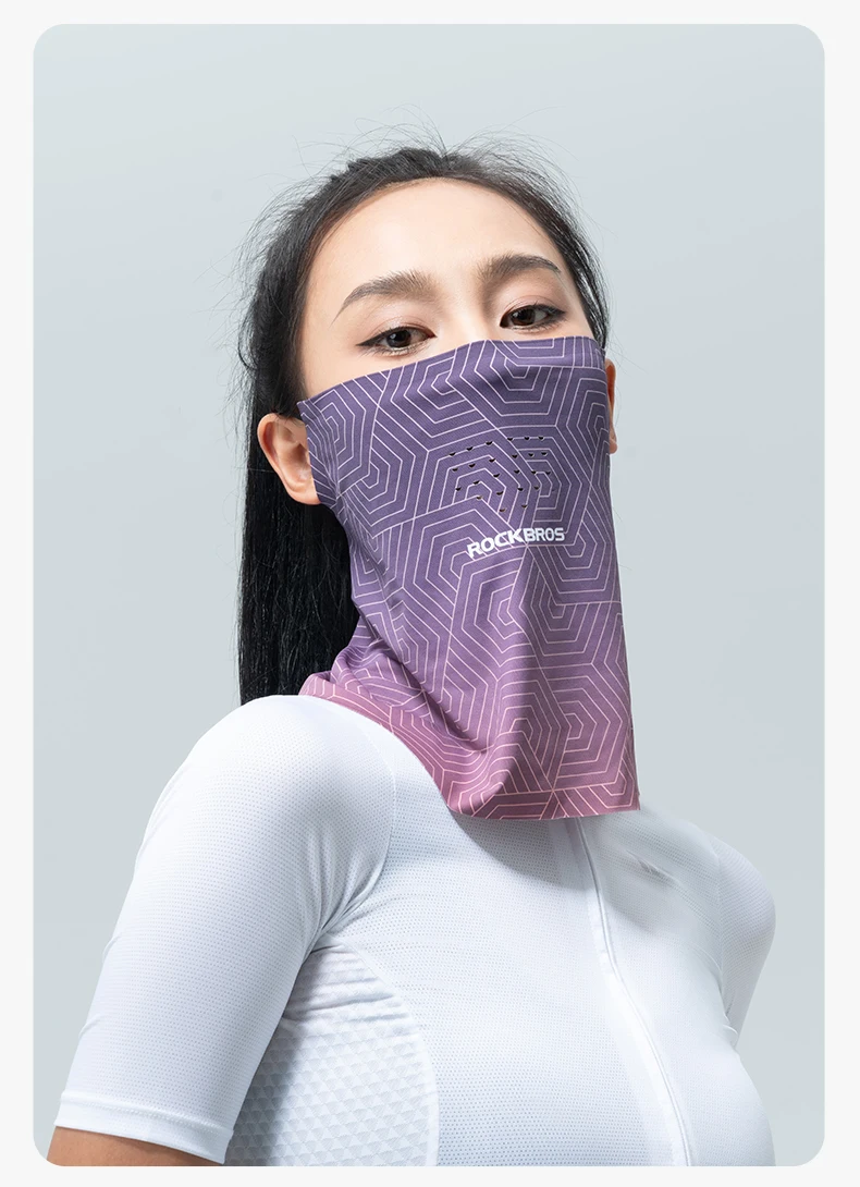 ROCKBROS Radfahren Gesichtsmaske Sonnenschutz Schutz Fahrrad Masken Abdeckung Schal Atmungsaktive Outdoor-Sport MTB Rennrad Maske Bandana – Detail 14