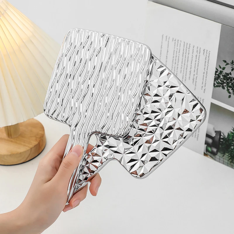 휴대용 미니 Ins 액체 모양 사각 거울, 휴대용 데스크탑 화장품 거울, 메이크업 거울, 여행 금속 뷰티 거울, 신제품