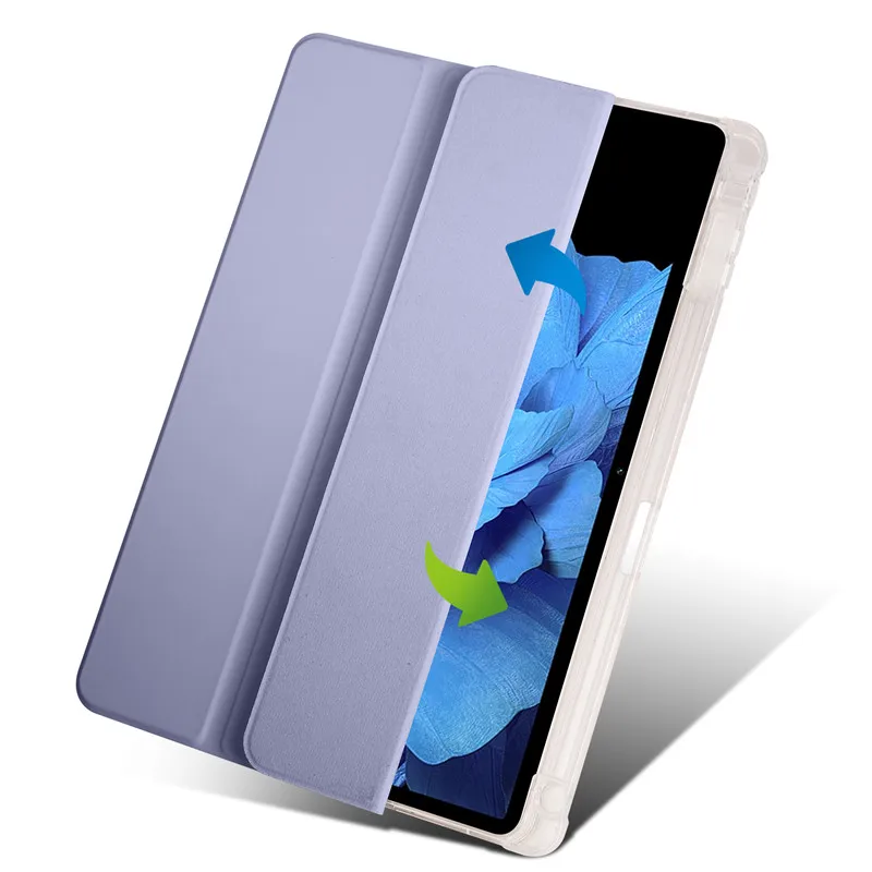 For Vivo Pad Tablet Case 2022 11 inch Tri Fold Solid PU Leather Soft TPU Back Shell For Vivo Pad 11 Cover With Pen Slots Funda_voghion.com