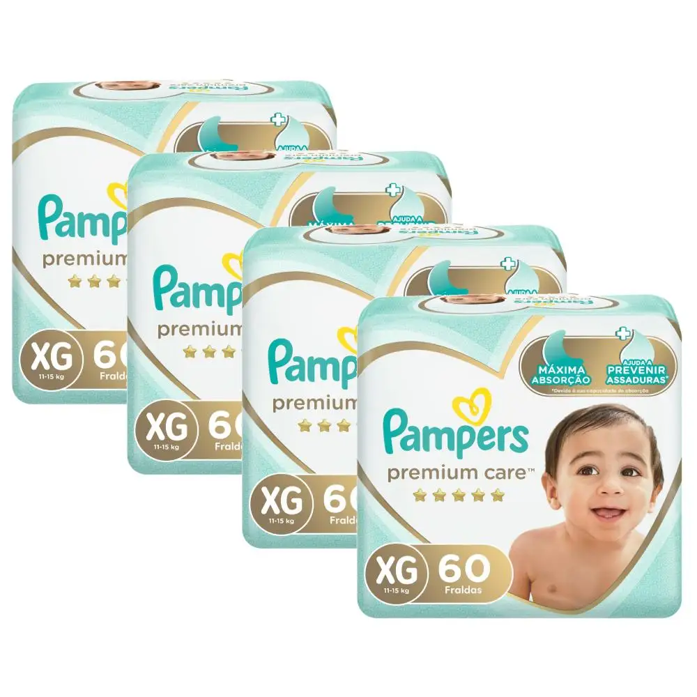 Pampers Premium Care Jumbo Size XG Diaper Kit with 240 units - AliExpress
