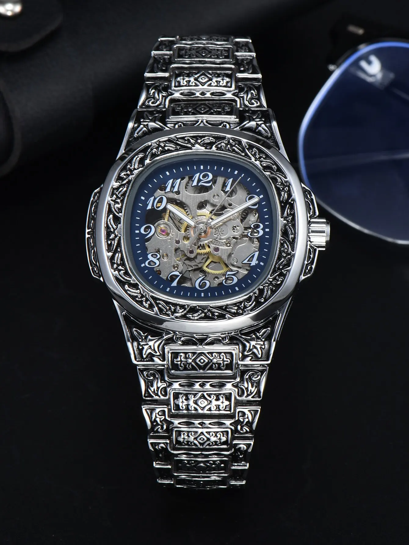 Men's Luxury Automatic Skeleton Watch - Retro Alloy Steel, Waterproof, Perfect