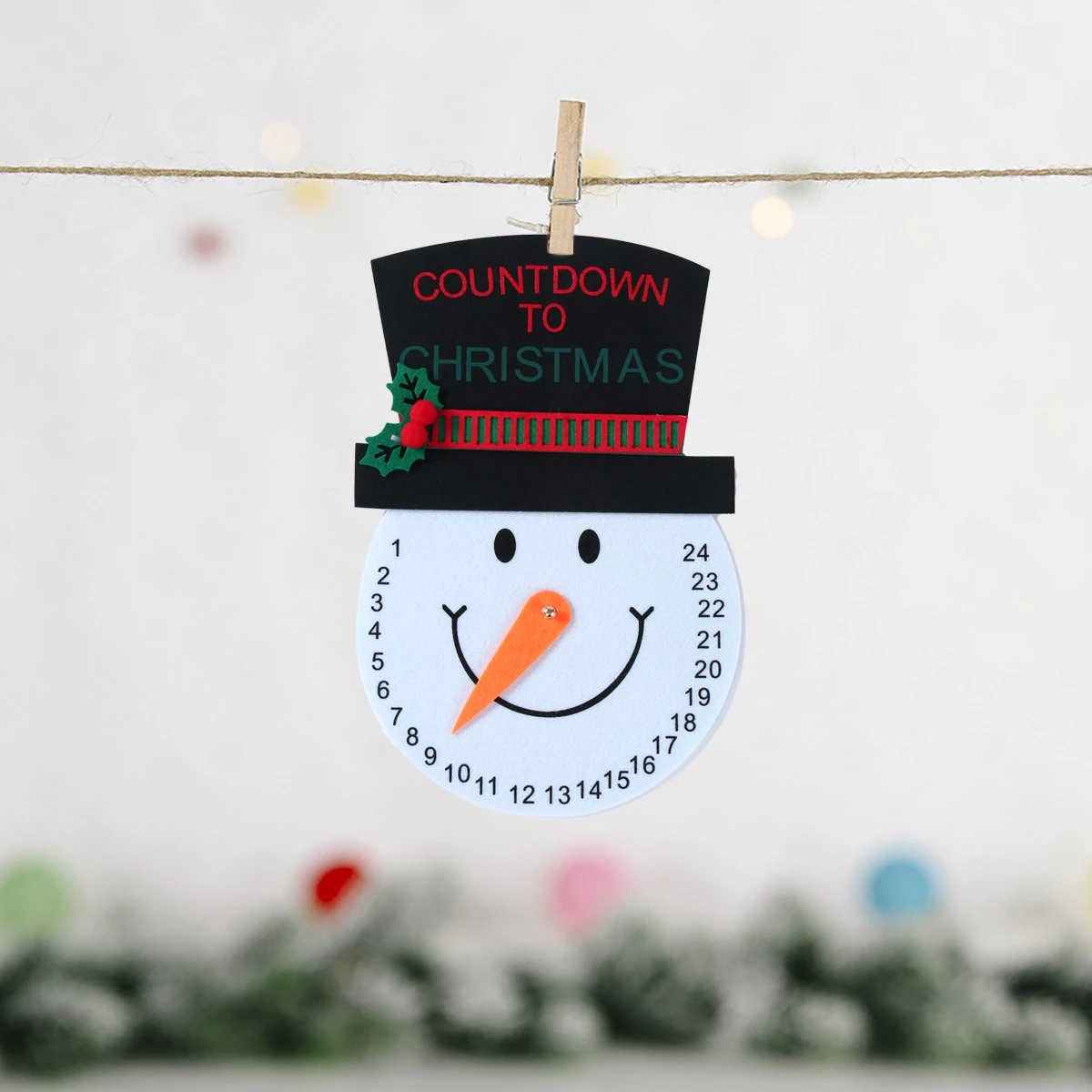 Christmas Countdown Calendar Christmas Felt Calendar Advent Santa Claus Snowman Xmas Ornaments Merry Christmas Decoration Navidad Happy New Year