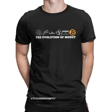 Men Women's T-Shirts The Evolution Of Money Bitcoin Btc Crypto Cryptocurrency Tees Blockchain Tshirt Round Neck Clothes