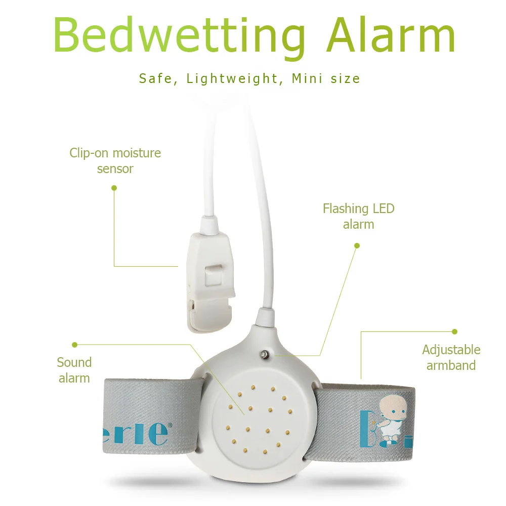 Hot Professional Arm Wear Bed-wetting Sensor Alarm For Baby Toddler Adults Potty Training Wet Reminder Sleeping Enuresis