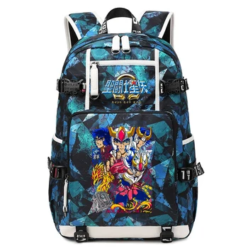 Saint Seiya Cartoon Print Rucksack for Students Large Capacity School Backpack for Teenagers Boys Girls 1