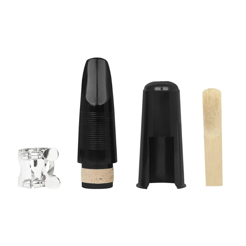 

Clarinet Mouthpiece Kits with Clarinet Ligature Plastic Cap Clarinet Reeds Music Instrument Accessory Easy to Use 448D