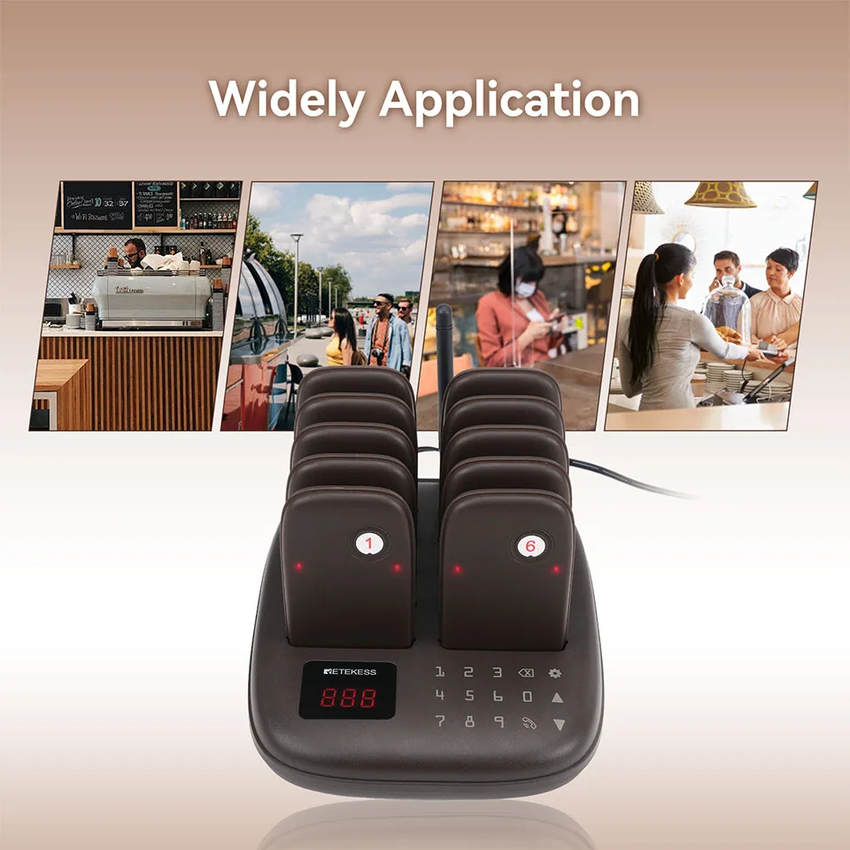 Wireless Calling System Retekess Pager Restaurant TX31 Food Truck Vibrator Vibration Bell Coffee