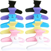 Pinces à cheveux papillon noir pour femmes et filles, outils de maintien de coiffure, pinces à griffes de Section de cheveux, accessoires de Salon professionnels 4