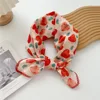 70cm Handkerchief Cotton Neck Scarves For Women Small Neckerchief Bag Scarfs Square Headband Cute Bandana Head Hair Scarf Female 5