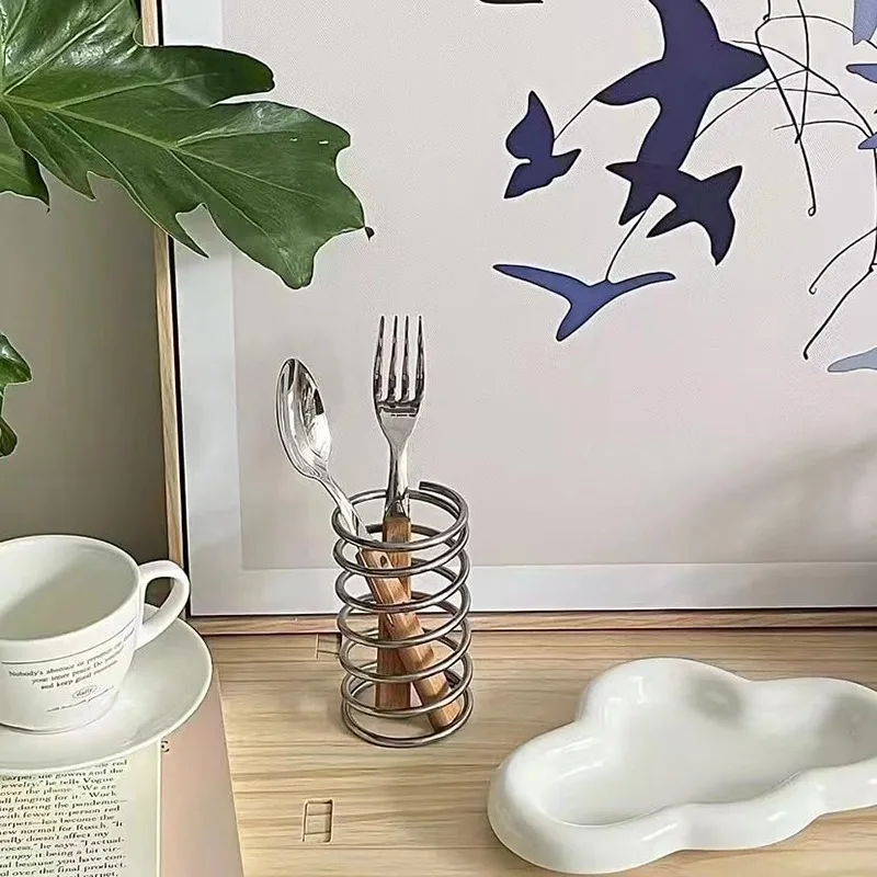 Spring Shaped Storage Rack For Desktop Use Bathroom Accessories Tool Storage Rack Home Decoration