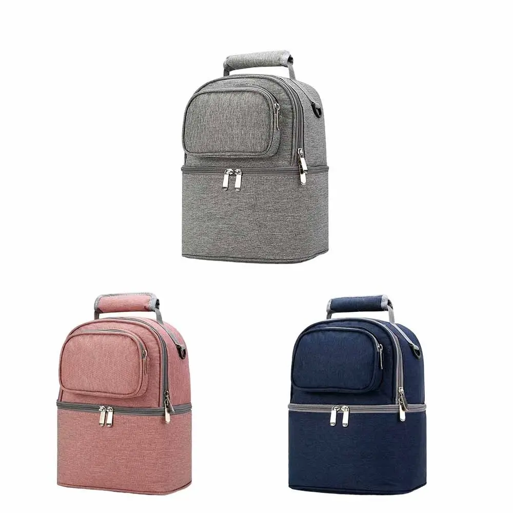 Large Capacity Maternity Backpack Double Layer Insulation Material Baby Food Backpack Fresh Preservation Handbag Style