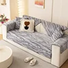 Winter Warm Striped Sofa Cover for Living Room Armrest Towel Backrest Cushion Furniture Protection Home Decoration 3