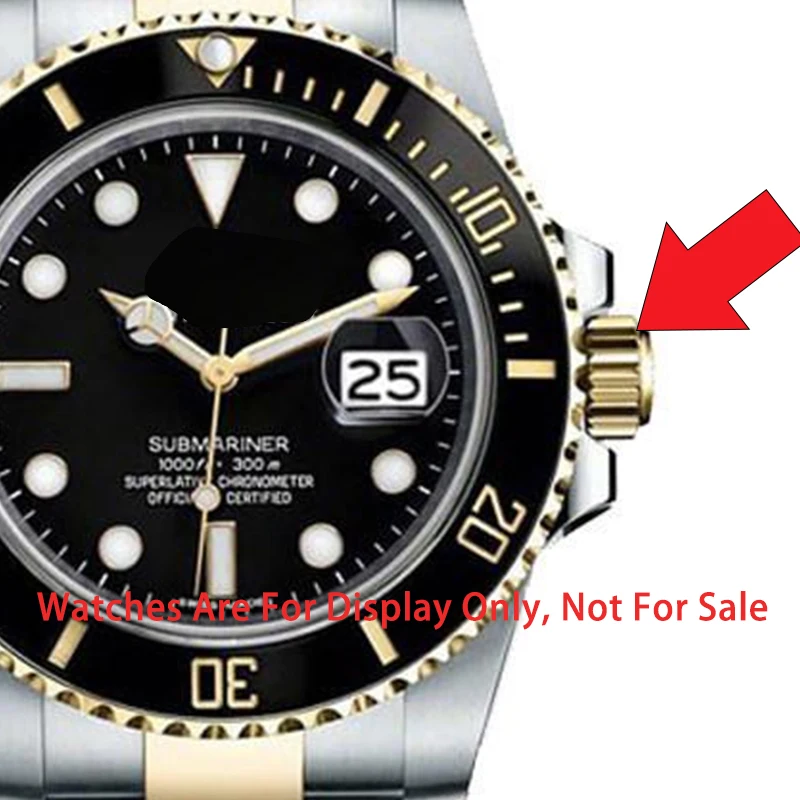 7.0mm Watch Crown Stainless Steel Fit Rlx Day Tona, GMT SUB Submariner 116610 114060 Watch Case Accessories  Aftermarket Replace