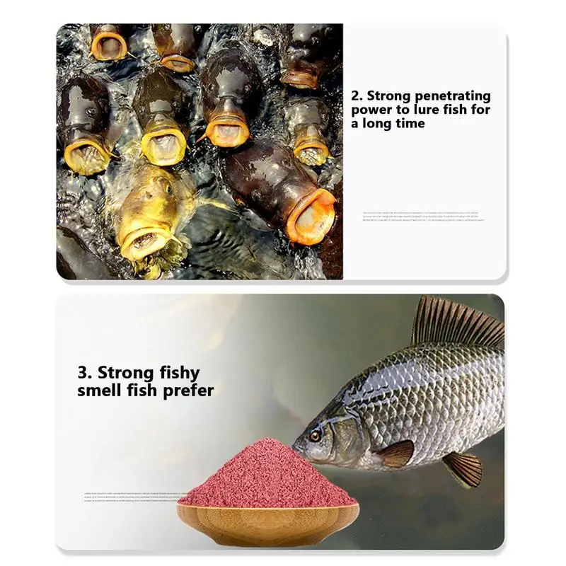 Concentrated Fish Attractant Powder Red Worm fish Bait for Freshwater Saltwater Fishing Trout Crappie Bass fish bait additive fish attractant powder