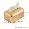 1pc Vintage Bread Shape Tissue Box Holder ABS All-in-One Bathroom Accessory Electroplated Luxury Organizer Storage Solution 6