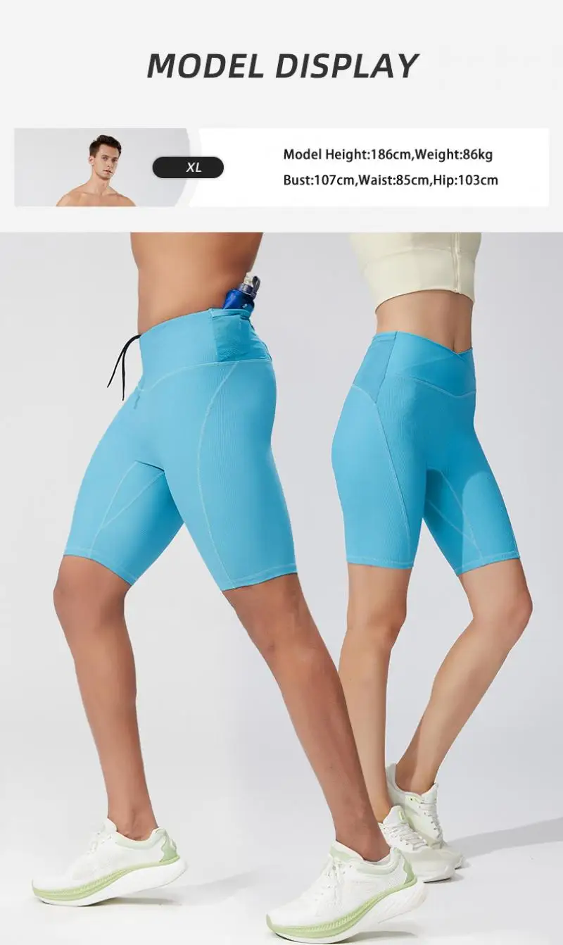 (S-2XL)Mens Quick Dry Compression Running Shorts High Waist Workout Bottoms with Mesh Back Multi-Pockets Fitness Traing Tights