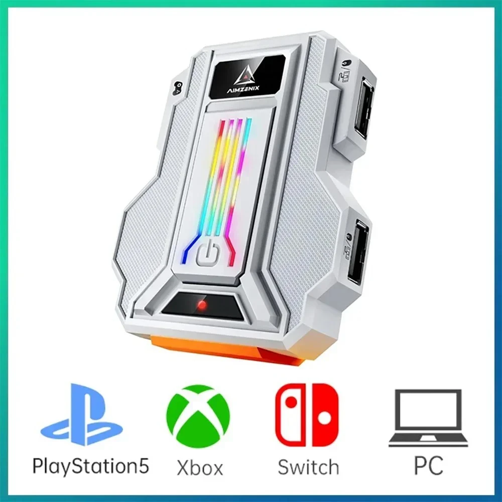 【開封済・未使用】AIMZENIX Striker PRO AX300 ホワイト AIMZENIX AX300 STRIKER PRO キーボード & マウス コンバーター