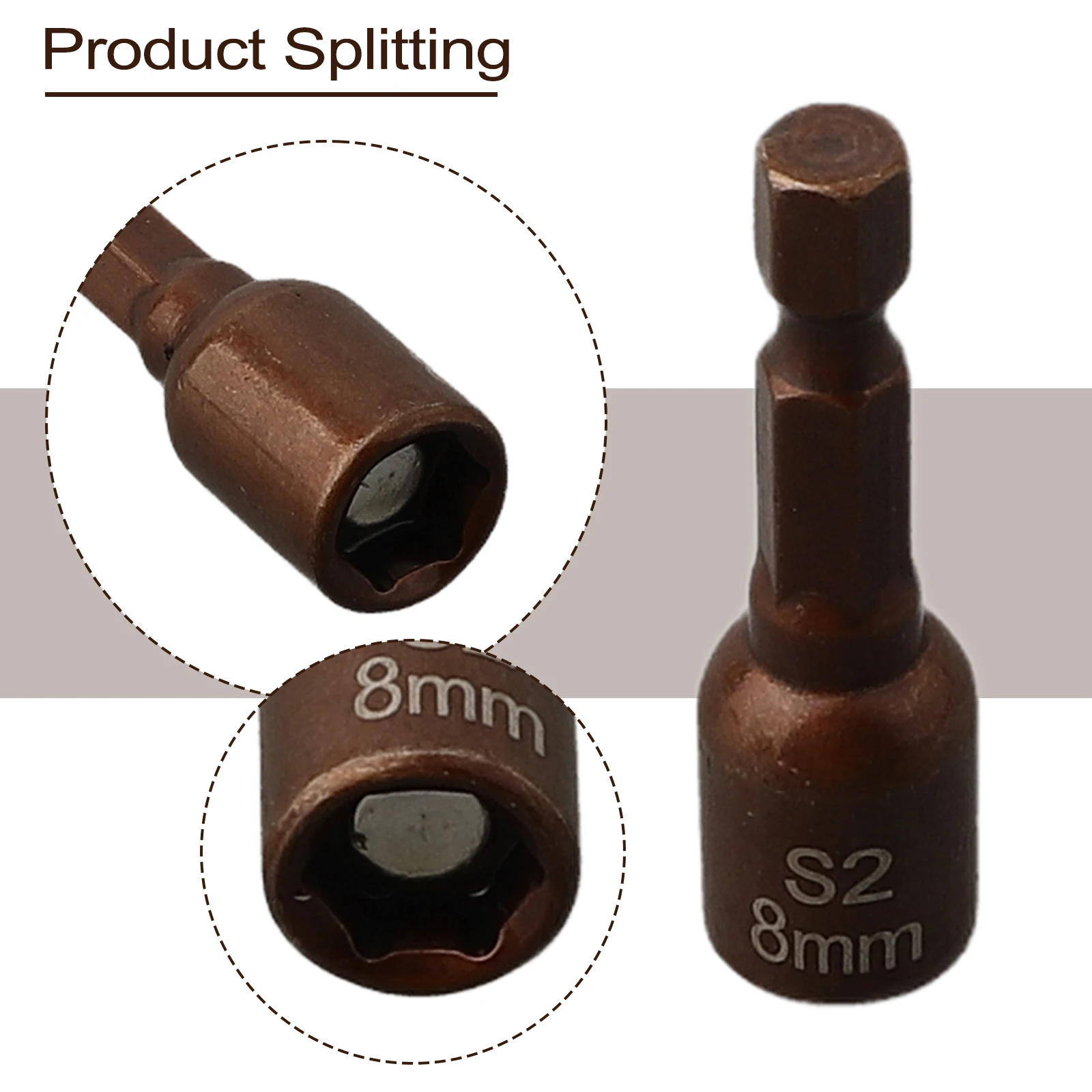 

1pc 8mm Magnetic Nut Screwdriver Socket Bit Hex Shank Driver Adapter Socket Wrenches Sockets Workshop Equipment Hand Tools