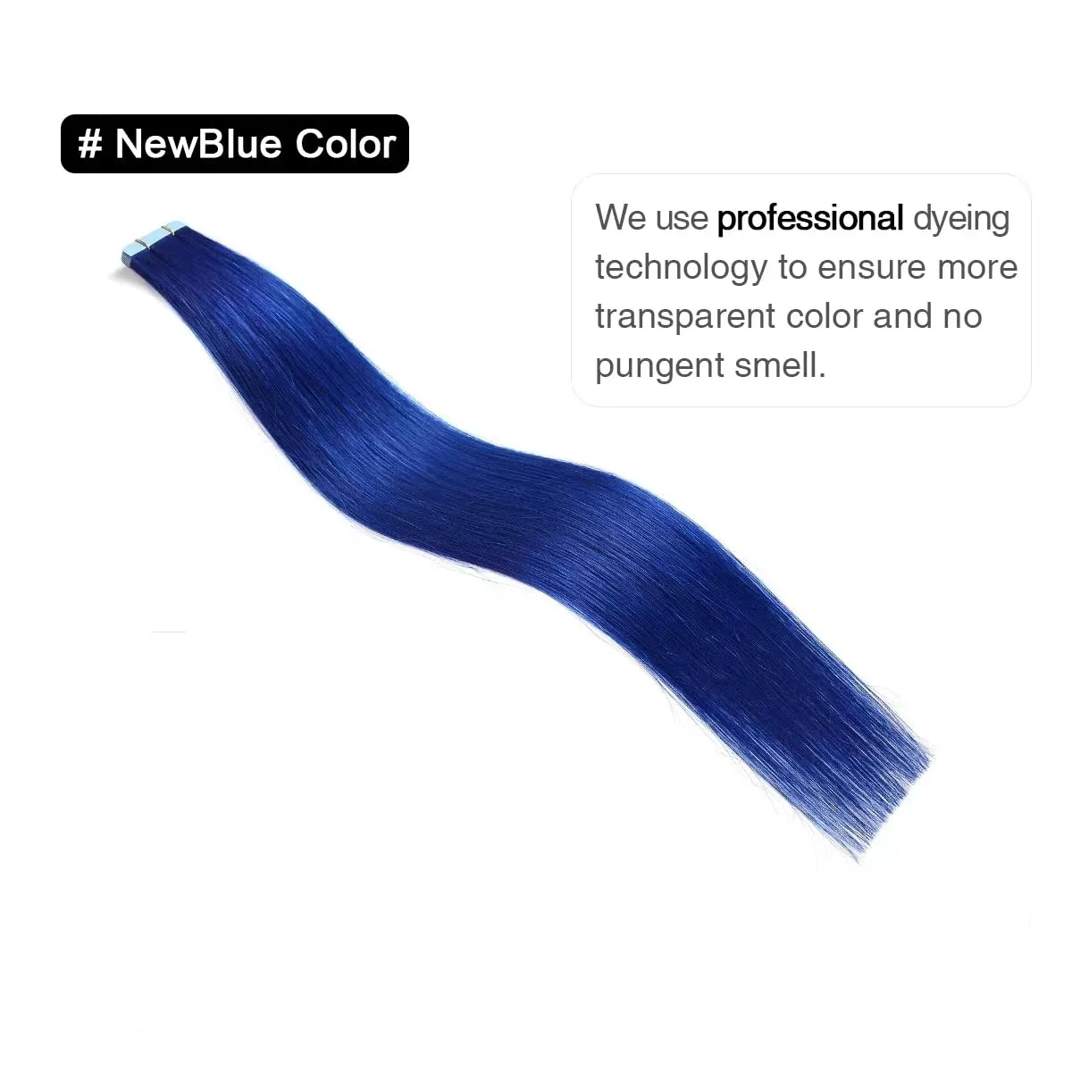 헤어 익스텐션용 본 스트레이트 테이프, 인모 블루 테이프, 익스텐션용 스트레이트 테이프, 30 인치, 팩 당 40 개, 100g
