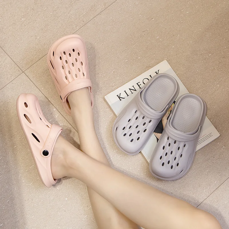 Leather Sandals Men Flip Flops Outside Beach Slippers EVA Light Soft Footwear Male Flat Shoes Summer