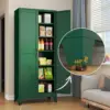 Metal Storage Cabinet 75" Steel File Cabinet for Home Office Kitchen Pantry Storage Cabinet with Doors 5 Adjustable Shelves 4