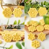 Mini Christmas Snowflake Cookie Cutters Plastic Fondant Biscuit Embossing Stamp Molds DIY Baking Supplies Kitchen Accessory Tool