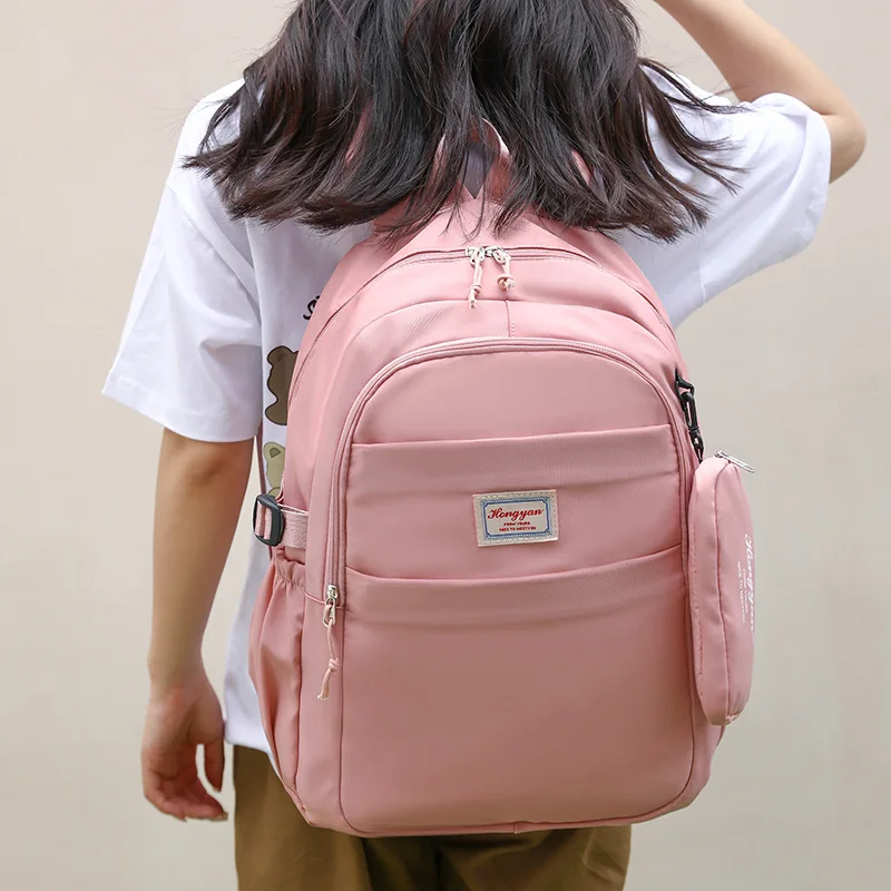 Girl School Bag Japanese Backpack for Teenager Women Children Female Pink Schoolbag Primary High Bagpack Class Teens Child Kids