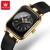 OLEVS 9961 Original Quartz Watch for Women Silicone Strap Watches Black Square Digital Dial Waterproof Ladies Wristwatch Gifts 2
