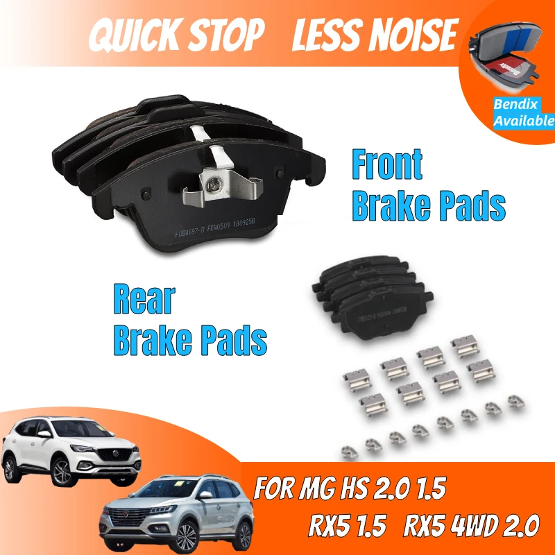 THREEON Front Rear Brake Pads For SAIC MG HS 2.0 1.5 RX 5 RX5 4WD Rear