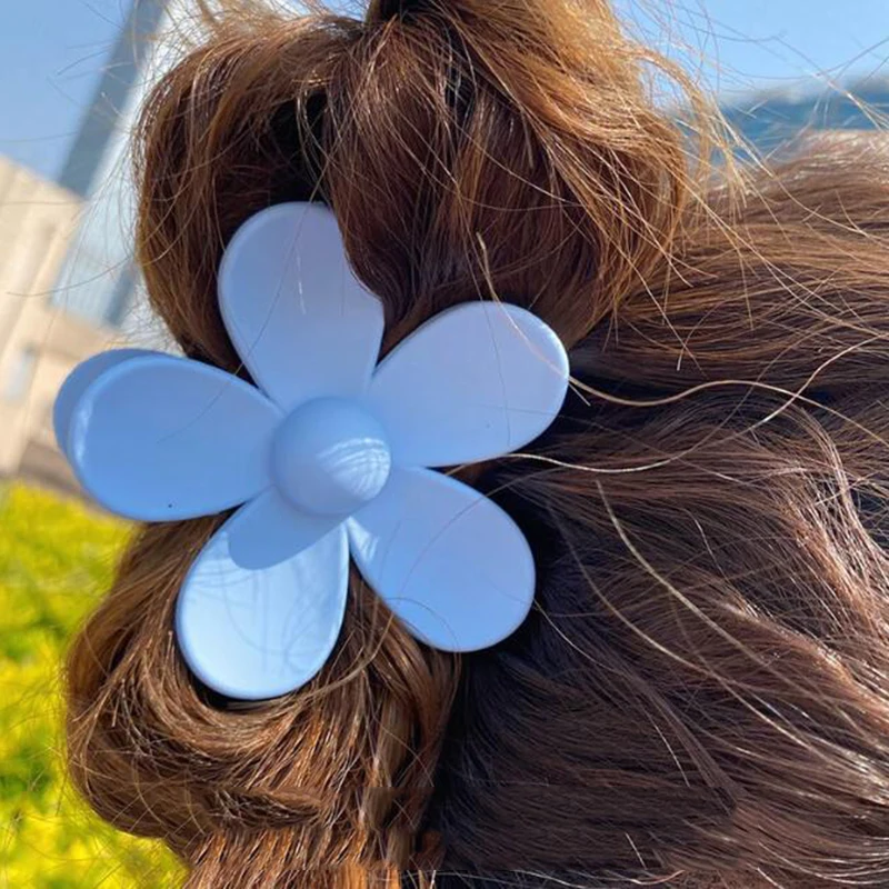 hair clip ins Korea Flower Shape Hair Claw Clip for Women Girls Barrette Crab Hair Claws Ponytail Hairpins Bath Barrette Headwear Accessories head scarf bandana Hair Accessories