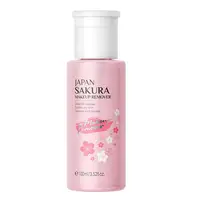 Liquid Makeup Remover 3 in 1 Sakura Facial Cleanser & Makeup Remover Gentle Exfoliation for Eye Lip & Face Makeup Gentle 1