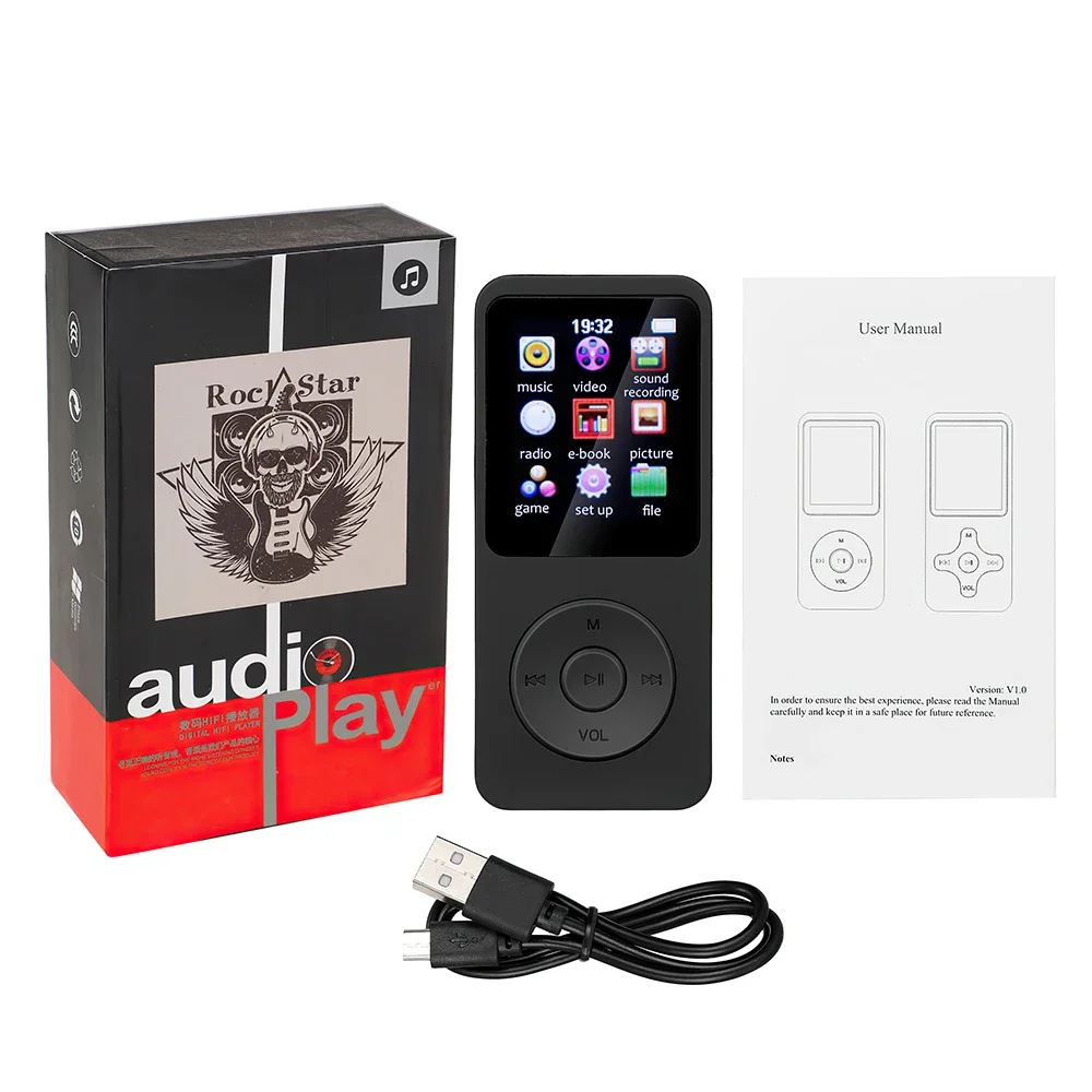 1.8 inch Color Screen Mini Bluetooth MP3 Player E-book Sports MP3 MP4 FM Radio Walkman Student Music Players for Win8 XP VISTA