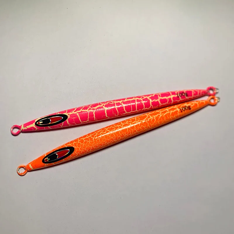 Testar 야광 금속 지그 낚시 루어, 80g, 100g, 150g, 200g, 250g, 500g 속도, 깊은 고속 지깅, 참치 페스카용 인공 하드 미끼