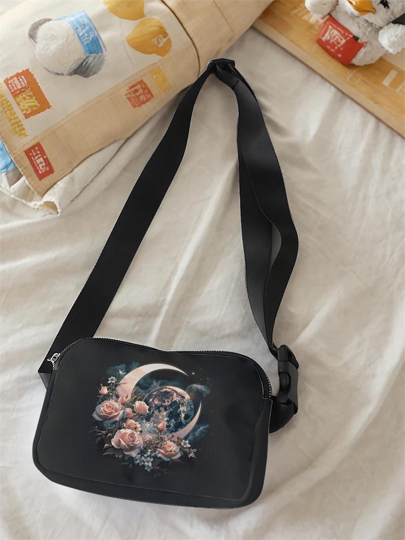 1pc,Rose Starry Sky Fashion Adjustable Crossbody Bag, Neutral Sports Waist Bag, Suitable for Running