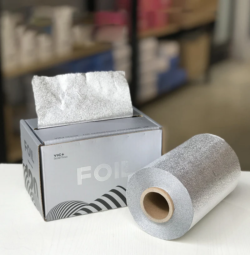 Foil Roll, Professional Reusable Hair Coloring Highlights Isolation Paper  Hair Dyeing Paper Foil Sheet Hair Foils For Highlighting Pop-Up Dispenser