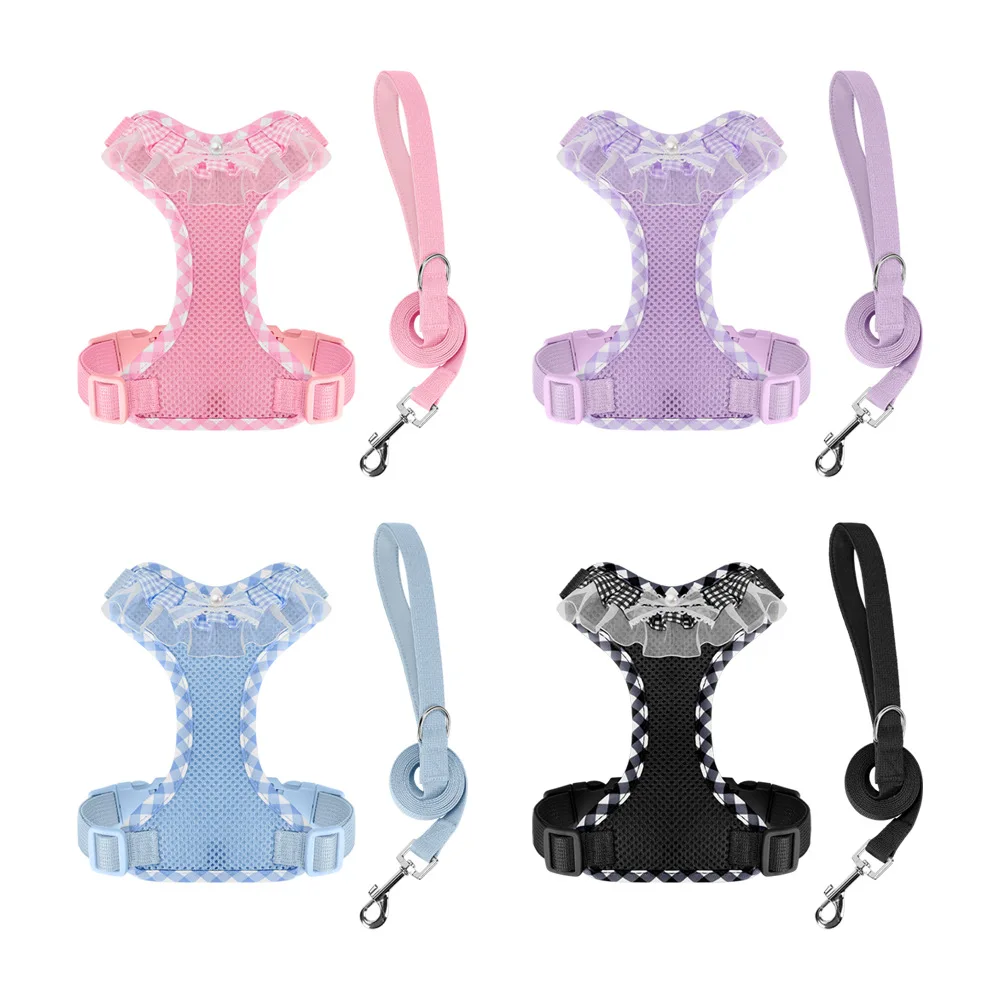 Breathable No-pull Dog Harness And Leash Set For Small Medium Dogs_voghion.com